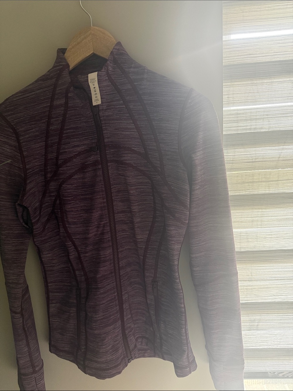 Lululemon define jacket in edged striped jacquard blueprint royal ruby size 8